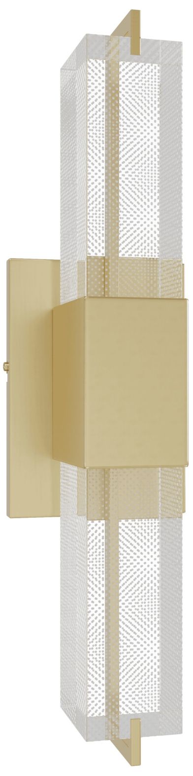 Original Glacier 17"H LED Wall Sconce Brushed Brass/Snow Crystals