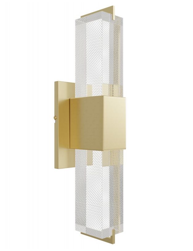 Image 2 Original Glacier 17"H LED Wall Sconce Brushed Brass/Snow Crystals more views