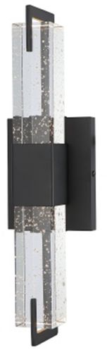 Image 2 Original Glacier 17"H LED Wall Sconce in Black/Bubbled more views