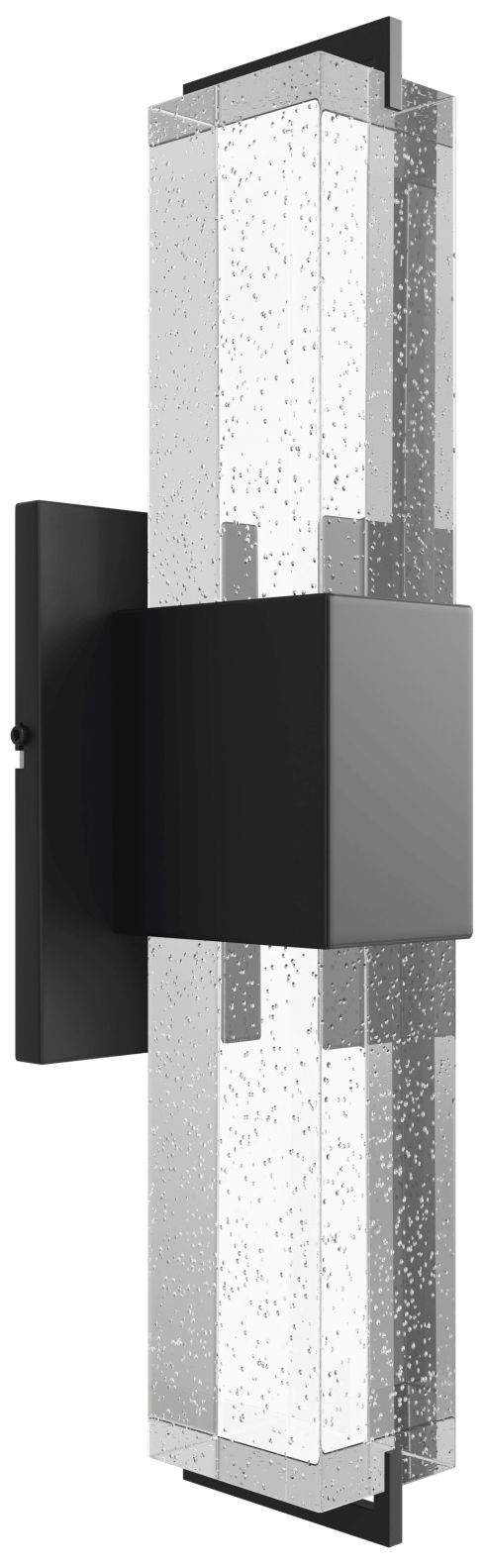 Image 3 Original Glacier 17"H LED Wall Sconce in Black/Bubbled more views