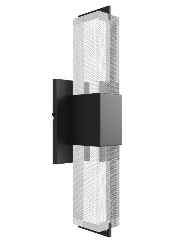 Image 2 Original Glacier 17"H LED Wall Sconce in Black/Snow Crystals more views