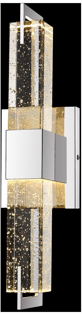 Image 5 Original Glacier 17"H LED Wall Sconce in Polished Nickel/Bubbled more views