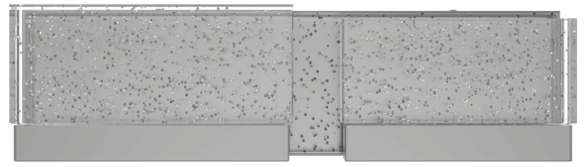 Original Glacier 2-Panel 18"W LED Sconce Polished Nickel/Bubbled