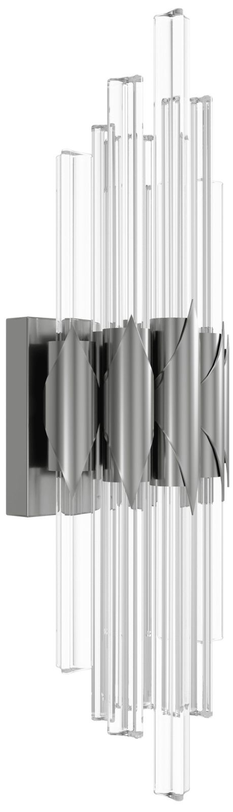 Image 2 Original Glacier 22"H Clear Crystal Rods LED Sconce Pol. Nickel more views