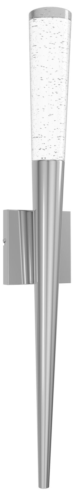 Original Glacier 25"H Cone Shaped LED Wall Sconce Chrome/Bubbled