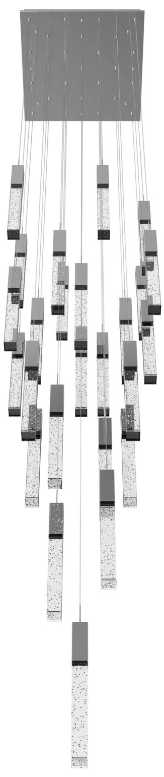 Image 2 Original Glacier 28"W Polished Chrome 25-Light LED Pendant more views