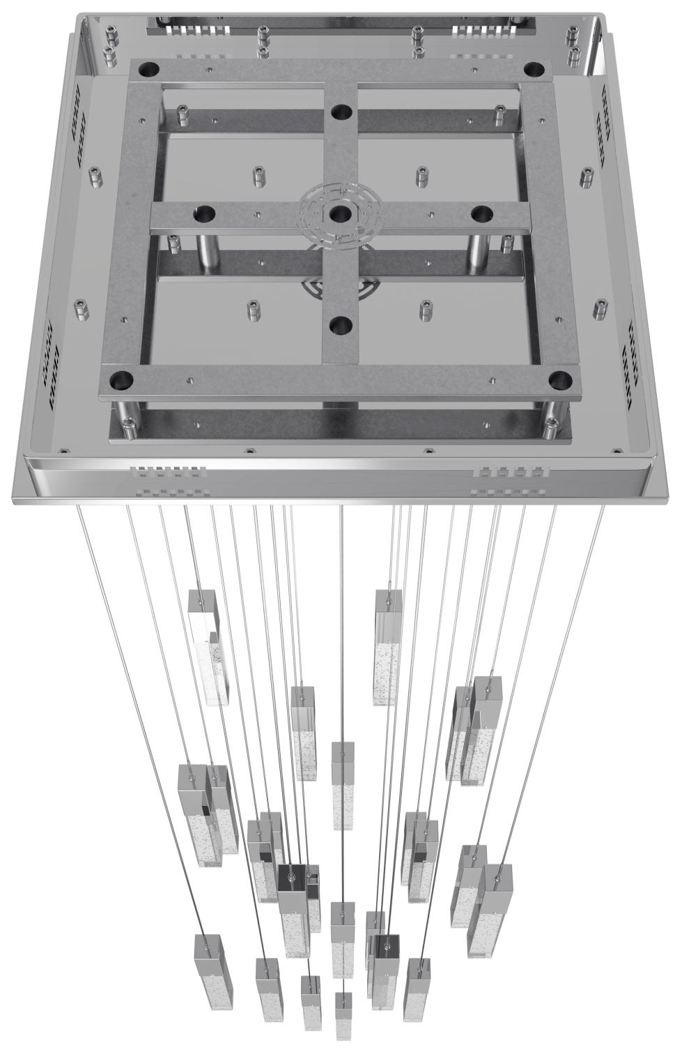 Image 3 Original Glacier 28"W Polished Chrome 25-Light LED Pendant more views