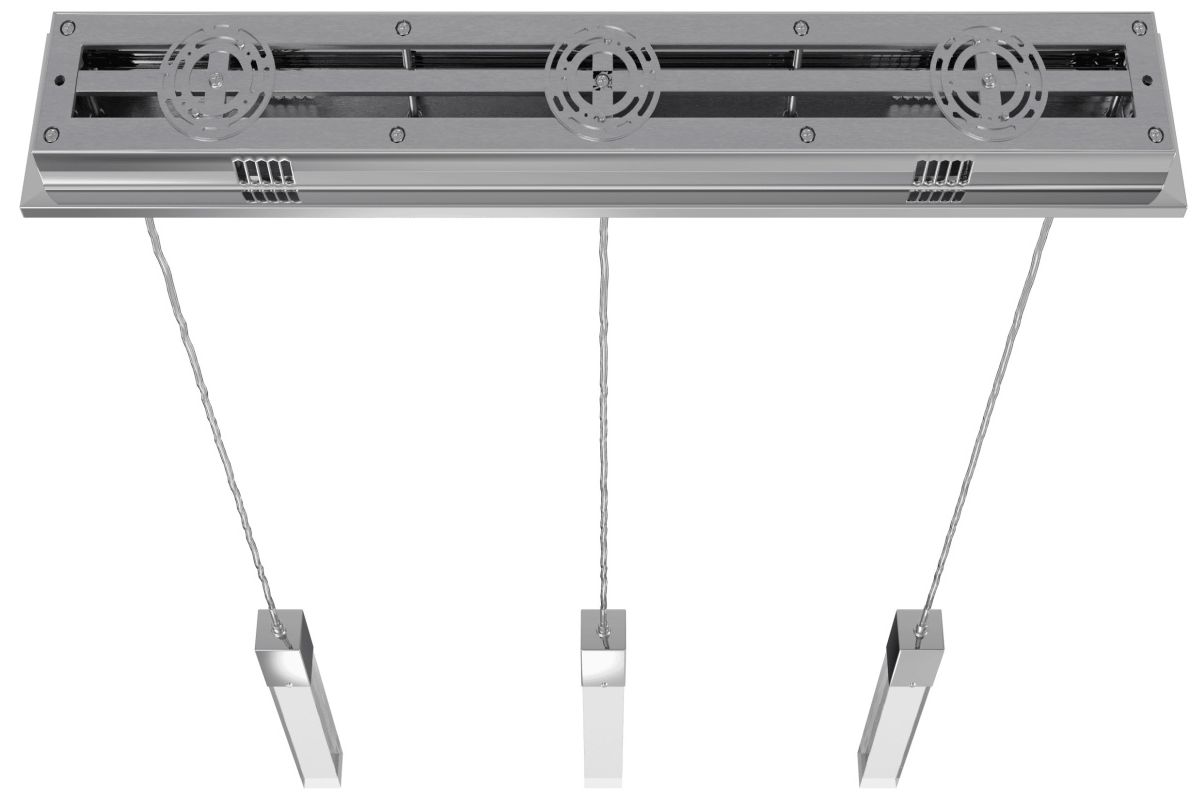 Image 3 Original Glacier 3-Lt 37"W LED Chandelier Chrome/Clear Crystals more views