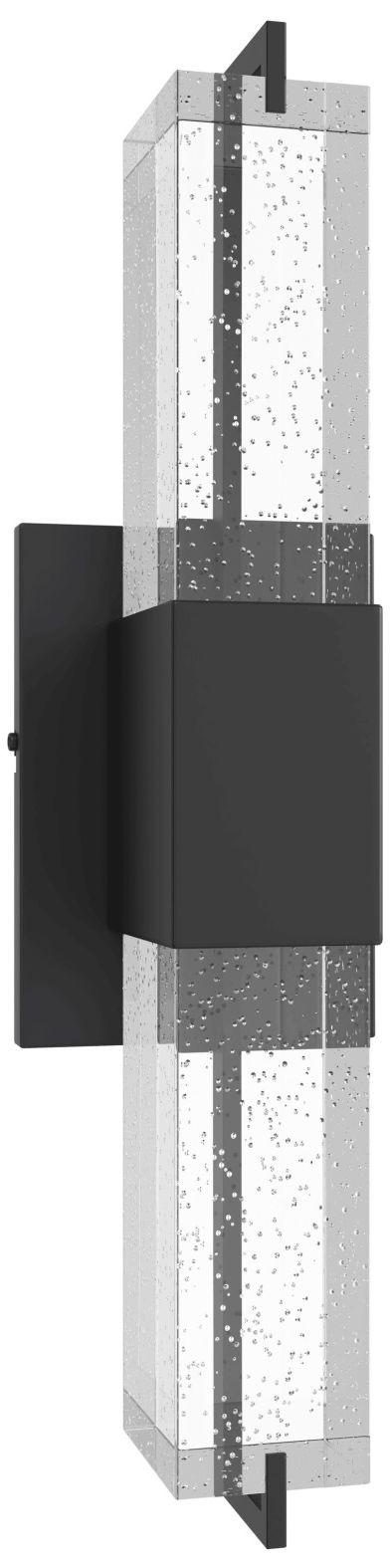 Original Glacier 39"H LED Wall Sconce in Black/Bubbled
