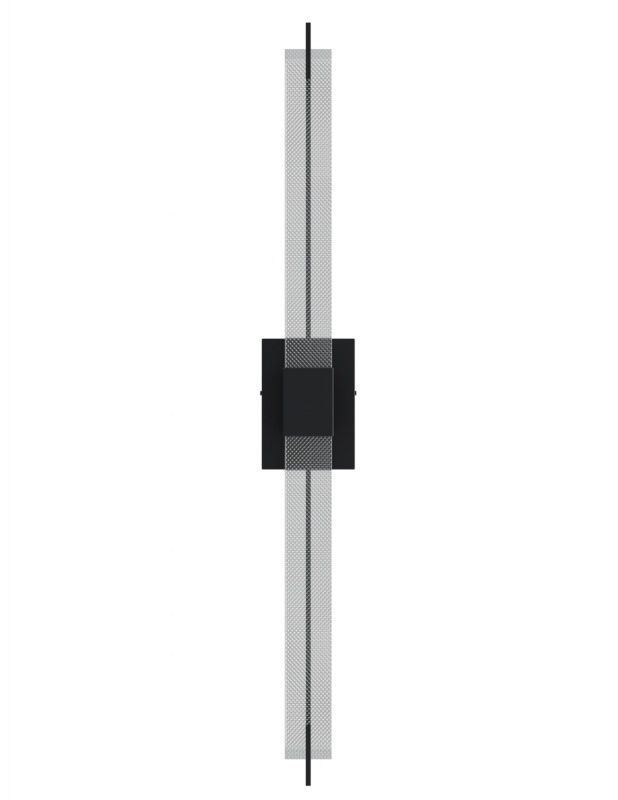 Image 3 Original Glacier 39"H LED Wall Sconce in Black/Bubbled more views