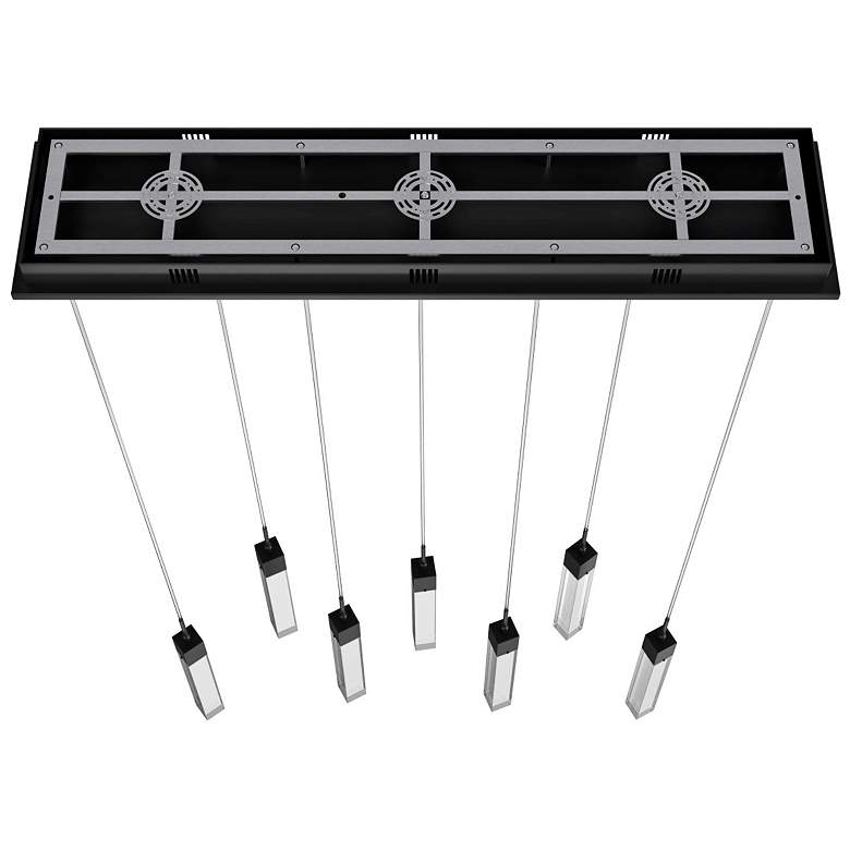 Image 5 Original Glacier 47" Black and Clear Glass LED Multi-Light Pendant more views
