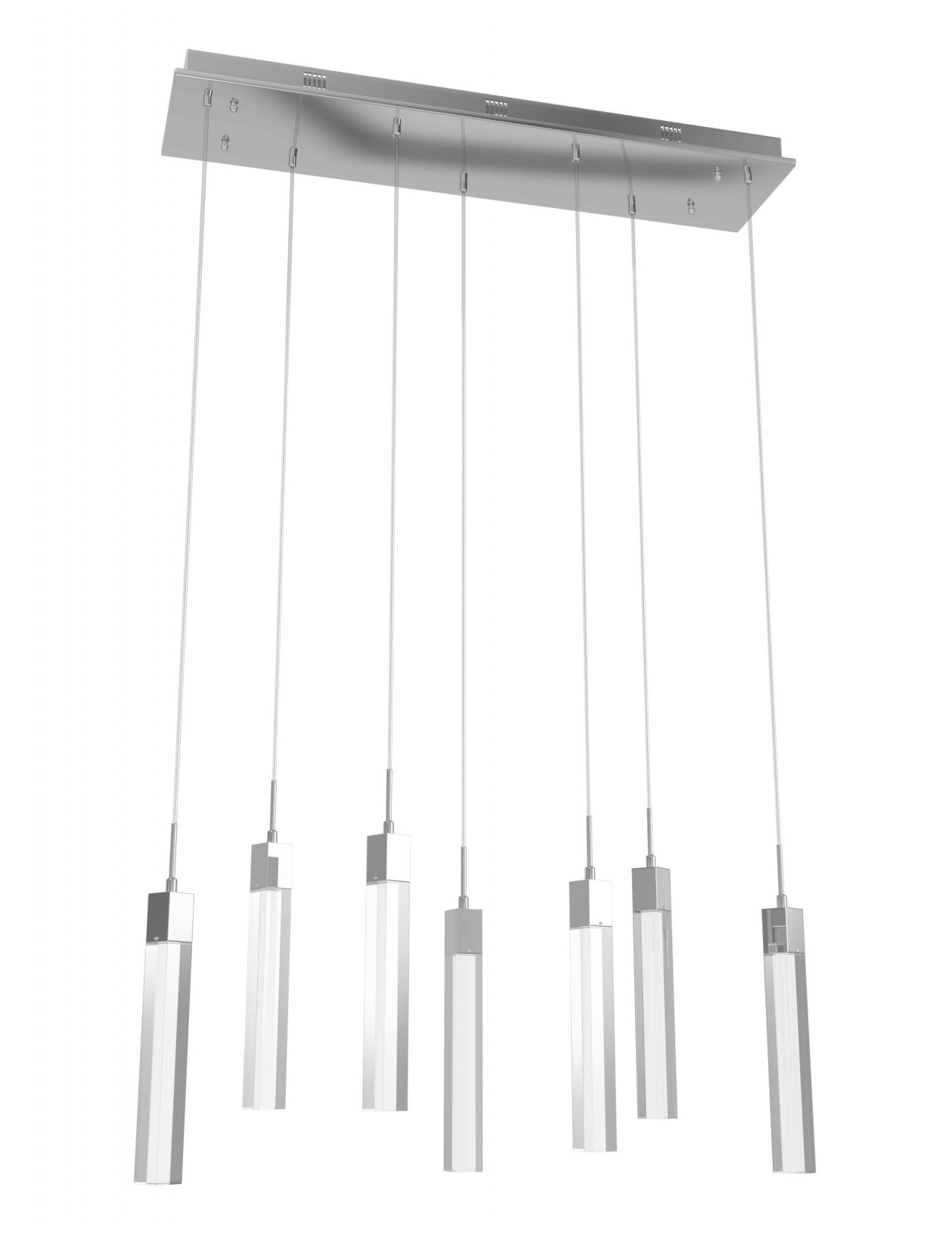 Image 2 Original Glacier 7-Lt 47"W LED Chandelier Chrome/Clear Crystals more views