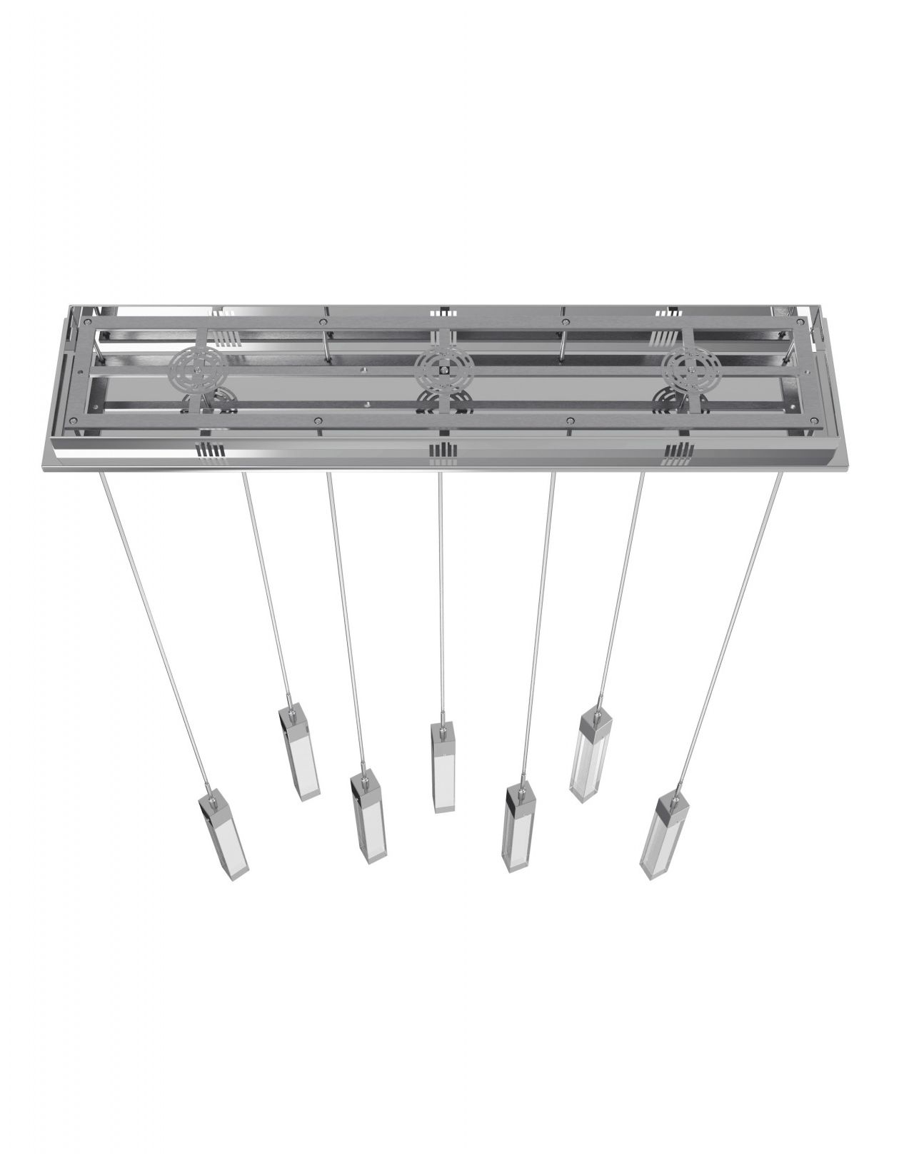Image 3 Original Glacier 7-Lt 47"W LED Chandelier Chrome/Clear Crystals more views