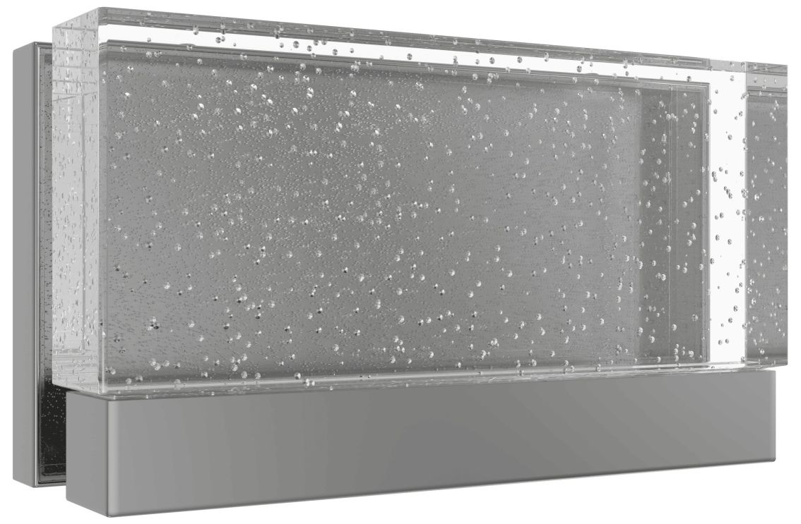 Image 2 Original Glacier 9"W LED Sconce Polished Nickel/Bubbled Glass more views