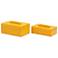 Orinoco Yellow Faux Leather Decorative Boxes - Set of 2