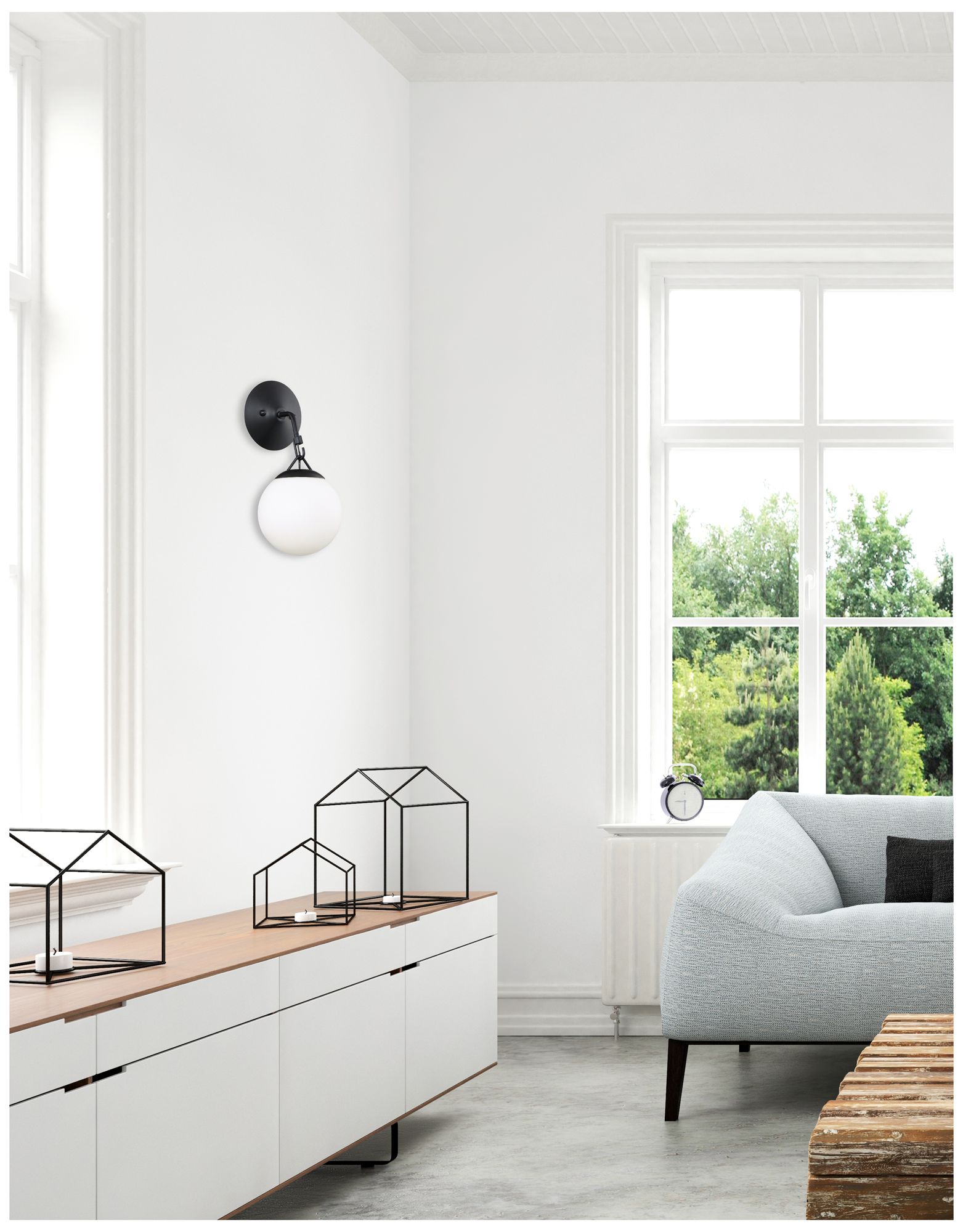 Image 3 Orion 1 Light Wall Sconce in Flat Black more views