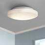 1_Orion 10 3/4" Wide White Ceiling Light with Opal Shade