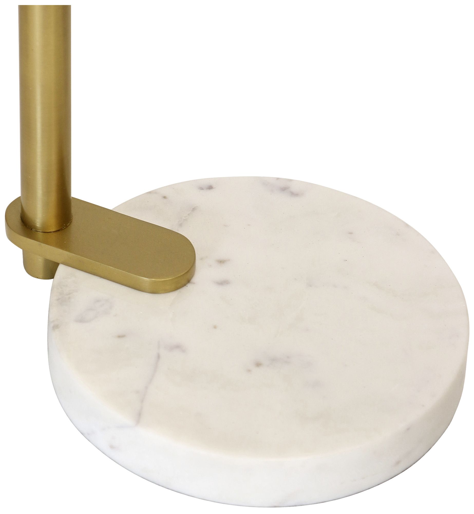 Image 3 Orion 10 x 21.5 Gold, Marble, Clear Side Table more views