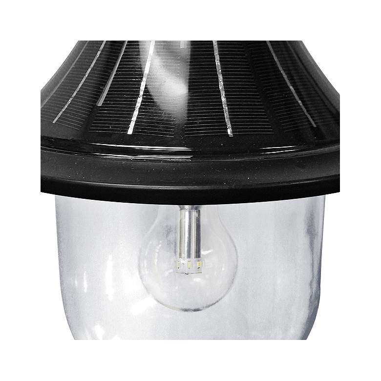 Image 2 Orion 13"H Black Solar LED Dusk-to-Dawn Outdoor Wall Light more views