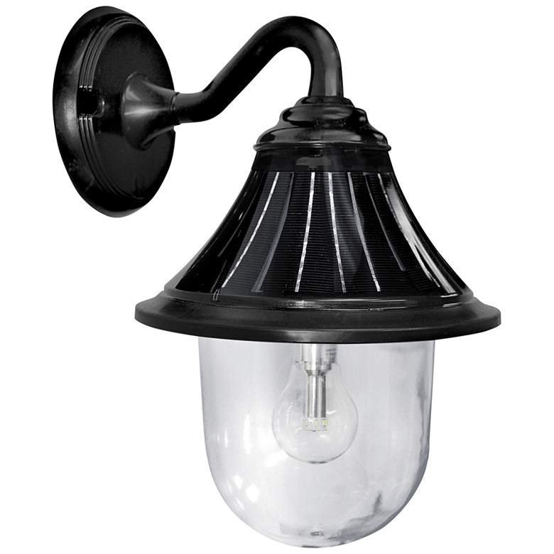 Image 4 Orion 13"H Black Solar LED Dusk-to-Dawn Outdoor Wall Light more views