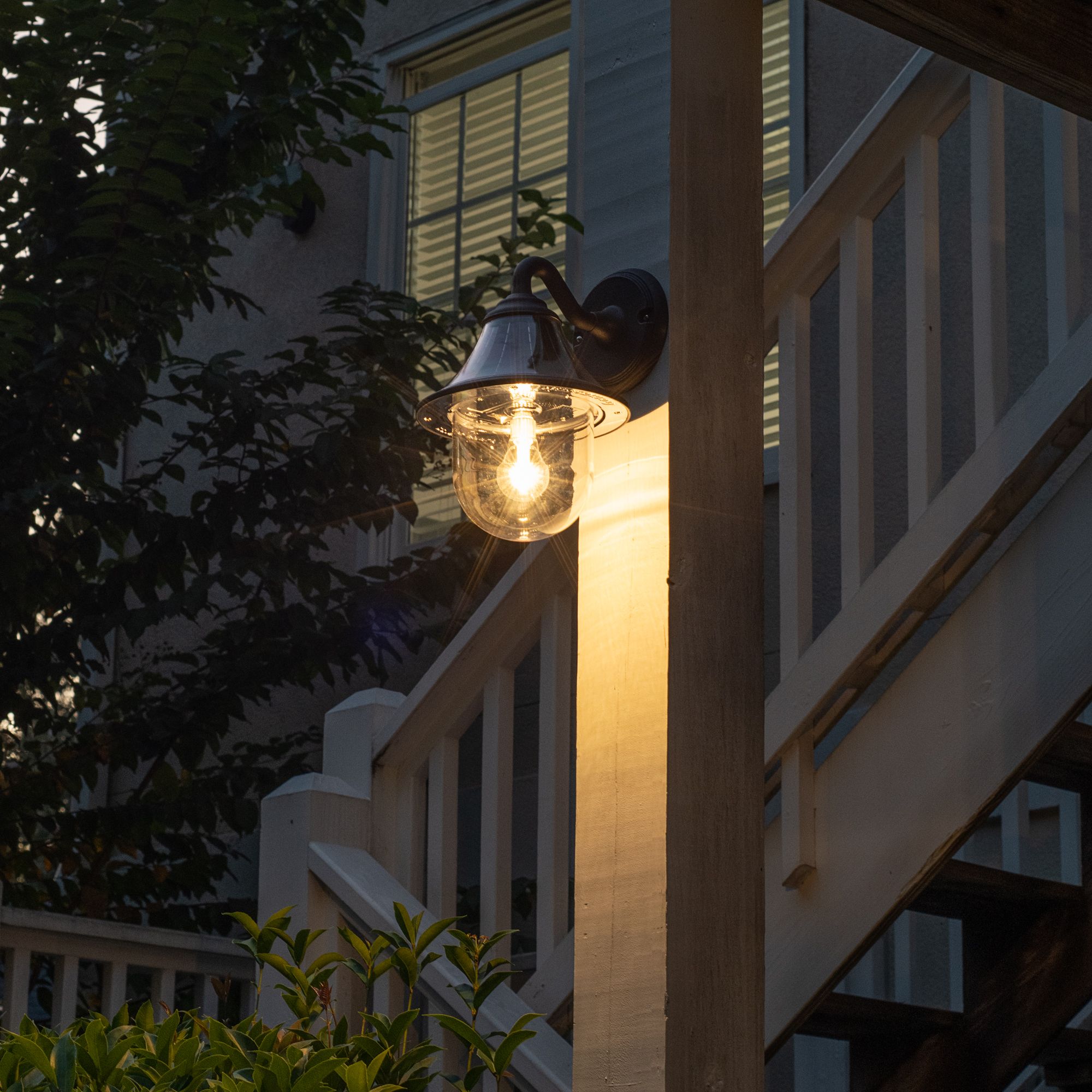 Watch A Video About the Orion Black Solar LED Dusk to Dawn Outdoor Wall Light