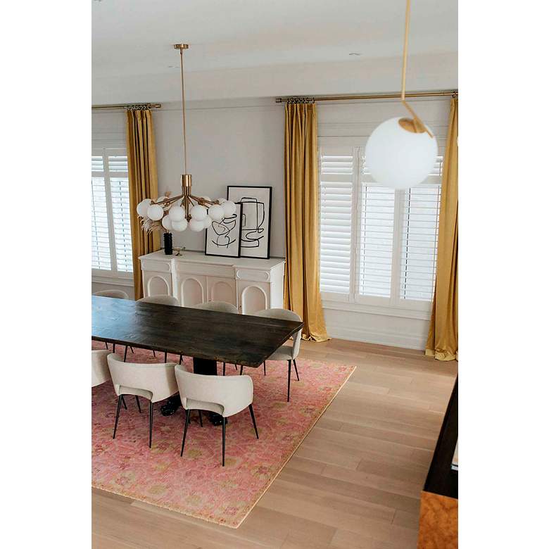 Image 5 Orion 14" Wide Plated Gold Pendant Light w/ White Glass more views