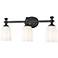 Orion 22" Wide Matte Black 3-Light Vanity Bath Light