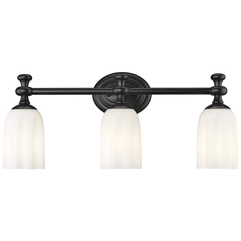 Image 6 Orion 22" Wide Matte Black 3-Light Vanity Bath Light more views