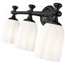 7_Orion 22" Wide Matte Black 3-Light Vanity Bath Light more views