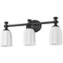Orion 22" Wide Matte Black 3-Light Vanity Bath Light