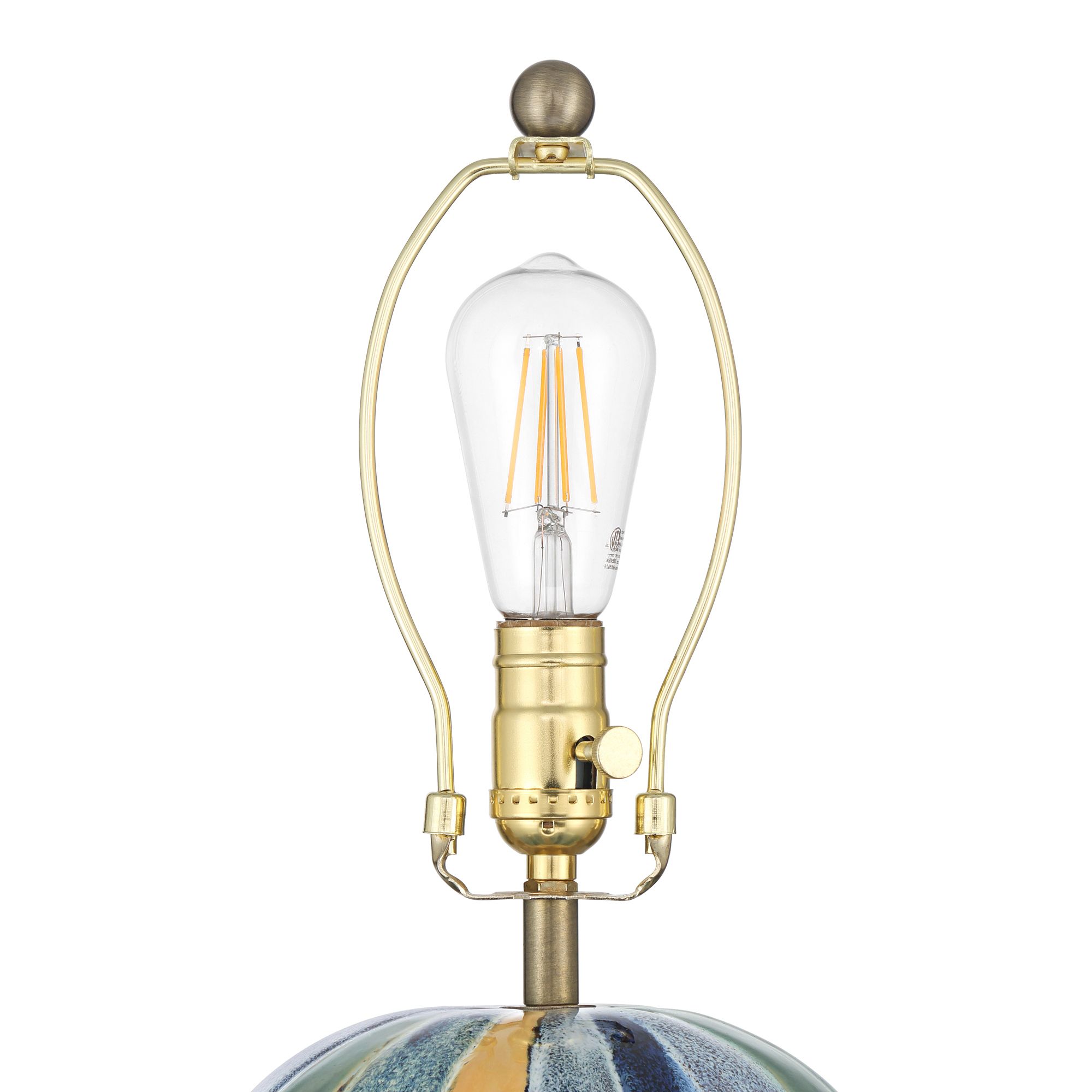 Image 6 Orion 23"H Green Blue Yellow Multi-Color Ceramic Table Lamp Set of 2 more views