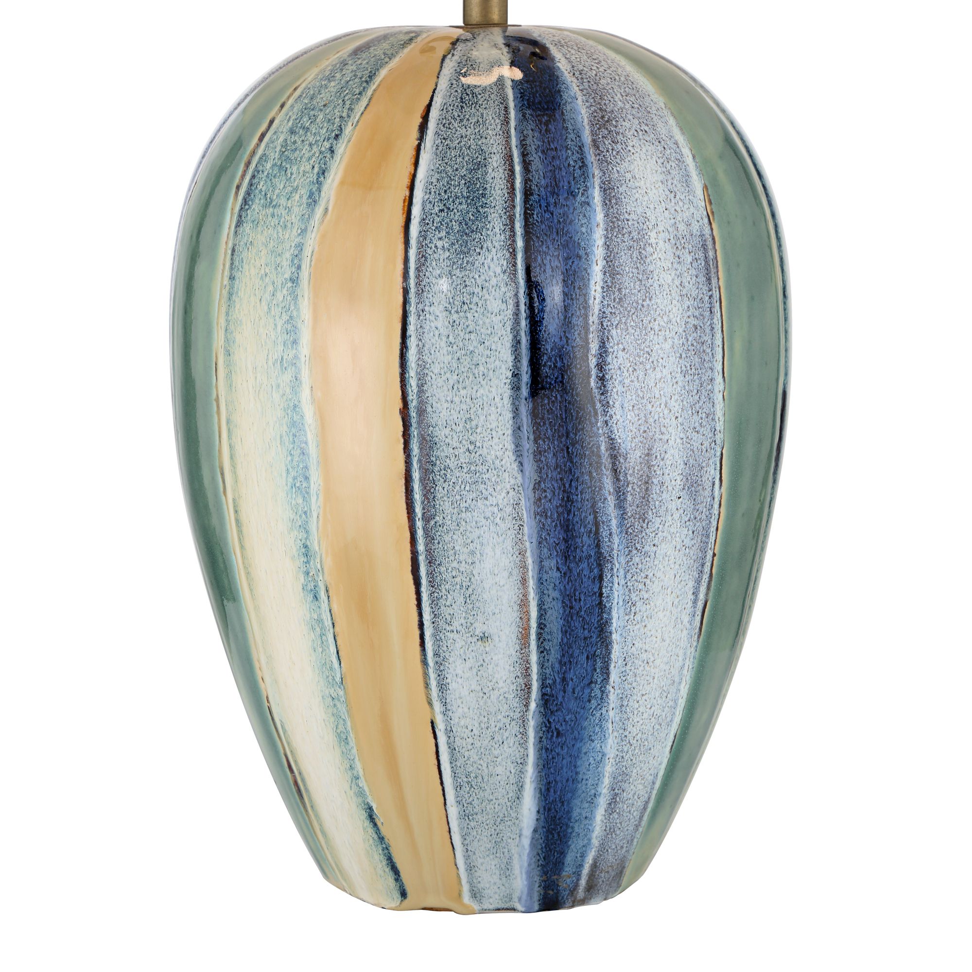 Orion 23"H Green Blue Yellow Multi-Color Ceramic Table Lamp Set of 2 in scene