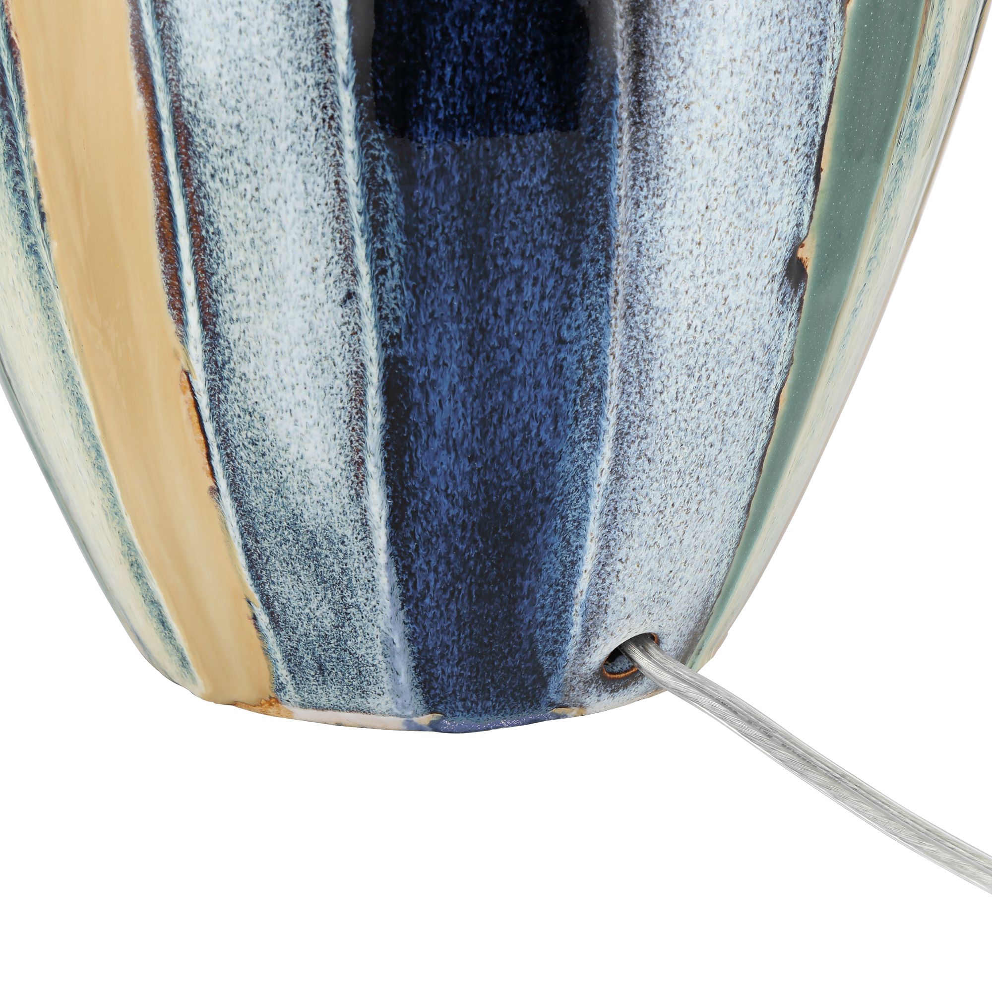 Orion 23"H Green Blue Yellow Multi-Color Ceramic Table Lamp Set of 2 in scene