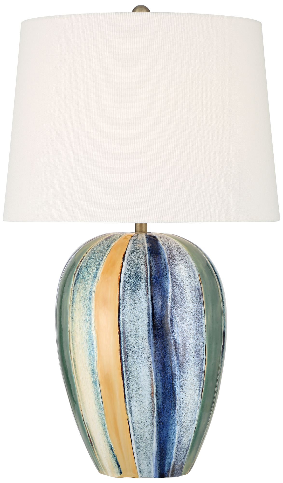Image 3 Orion 23" High Green Blue Yellow Multi-Color Ceramic Table Lamp