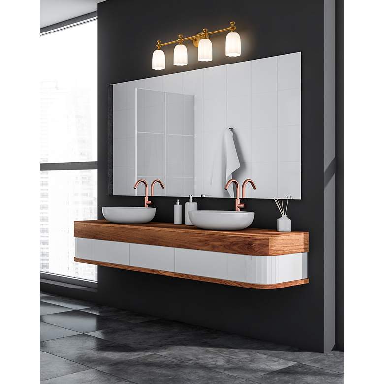 Image 3 Orion 31 1/4" Wide Modern Gold 4-Light Vanity Bath Light more views