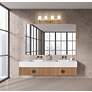 4_Orion 31 1/4" Wide Modern Gold 4-Light Vanity Bath Light more views
