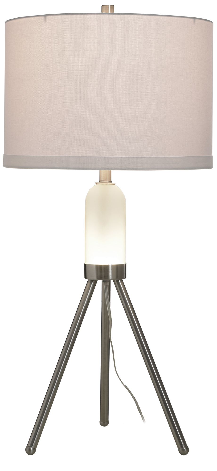 Image 3 Orion 33.5" High Brushed Nickel Table Lamp with White Shade more views