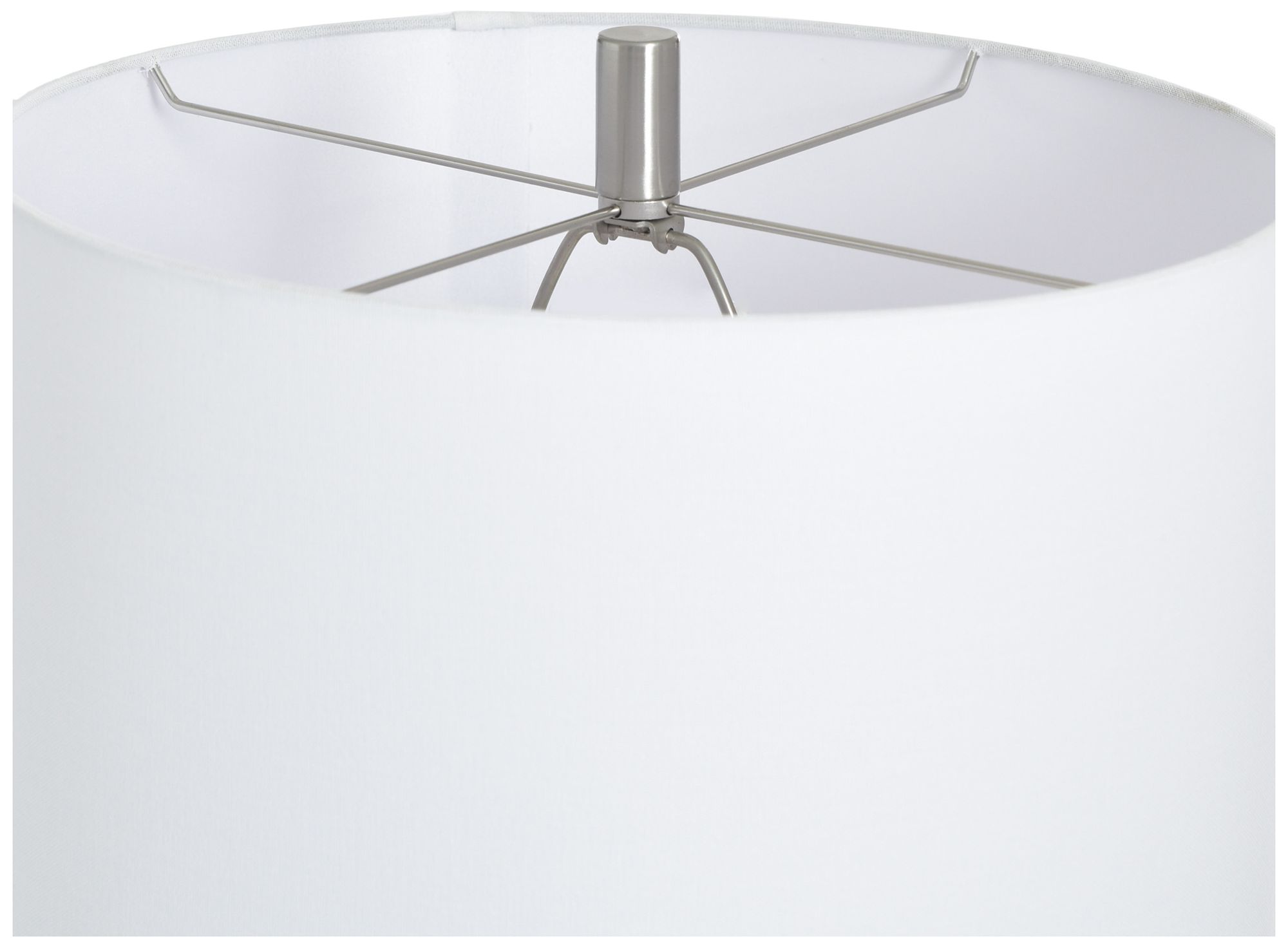 Image 6 Orion 33.5" High Brushed Nickel Table Lamp with White Shade more views