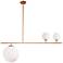Orion 36" Wide Electroplated Gold 3-Light Globe Pendant