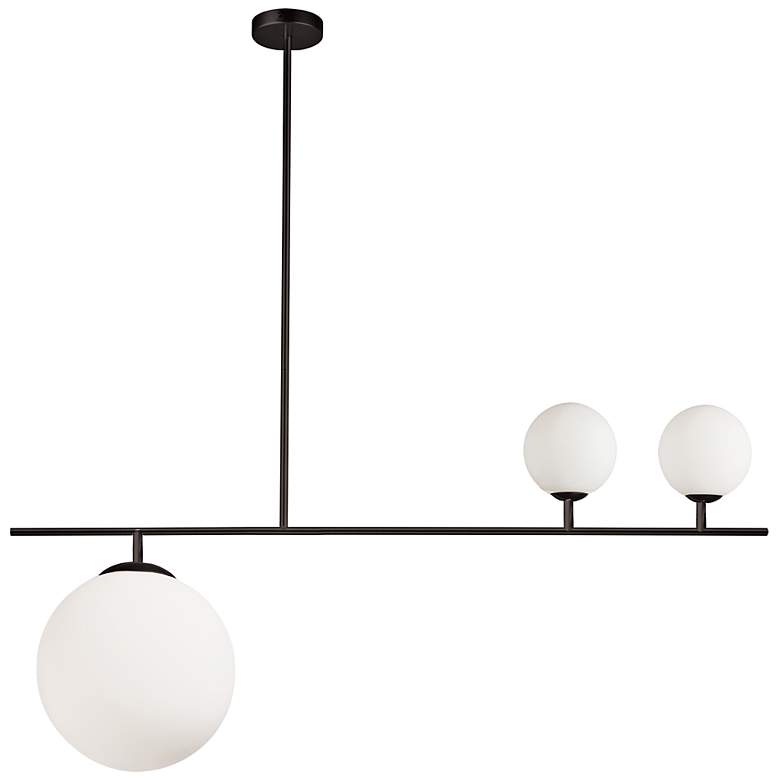 Image 1 Orion 36" Wide Painted Black 3-Light Pendant