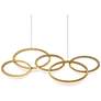 3_Orion 45 1/2" Wide Aged Brass LED Pendant Light