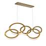 4_Orion 45 1/2" Wide Aged Brass LED Pendant Light more views