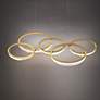 5_Orion 45 1/2" Wide Aged Brass LED Pendant Light more views