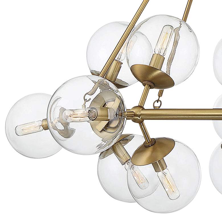 Image 3 Orion 45" Wide Warm Brass 15-Light Abstract Chandelier more views