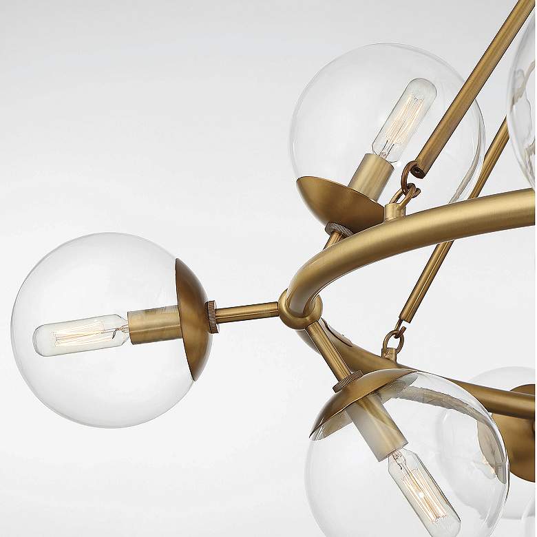 Image 4 Orion 45" Wide Warm Brass 15-Light Abstract Chandelier more views