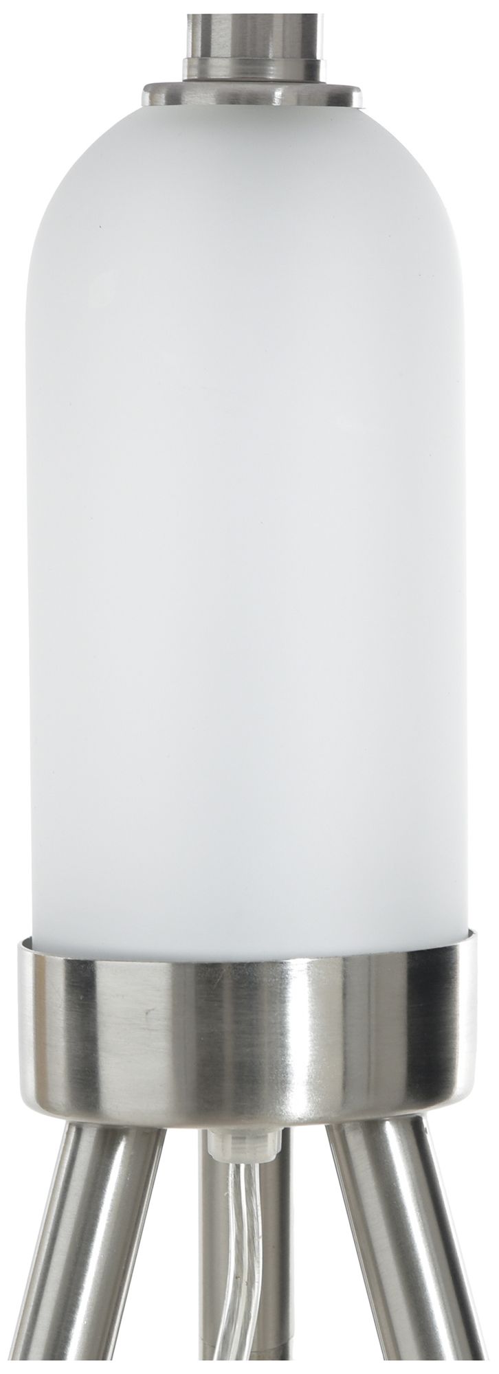 Image 4 Orion 63" High Brushed Nickel Floor Lamp with White Shade more views