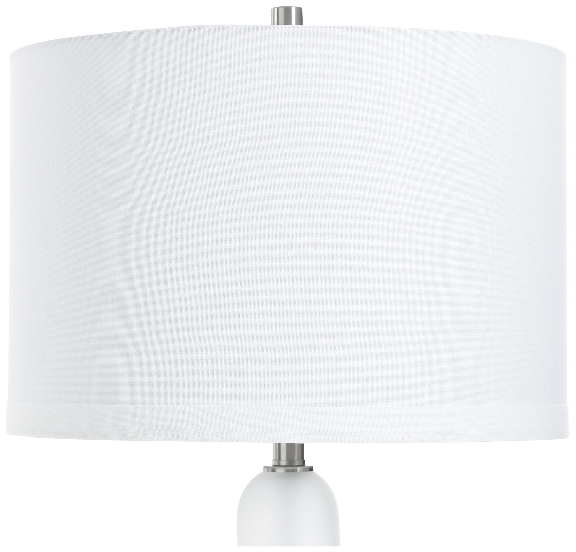 Image 5 Orion 63" High Brushed Nickel Floor Lamp with White Shade more views