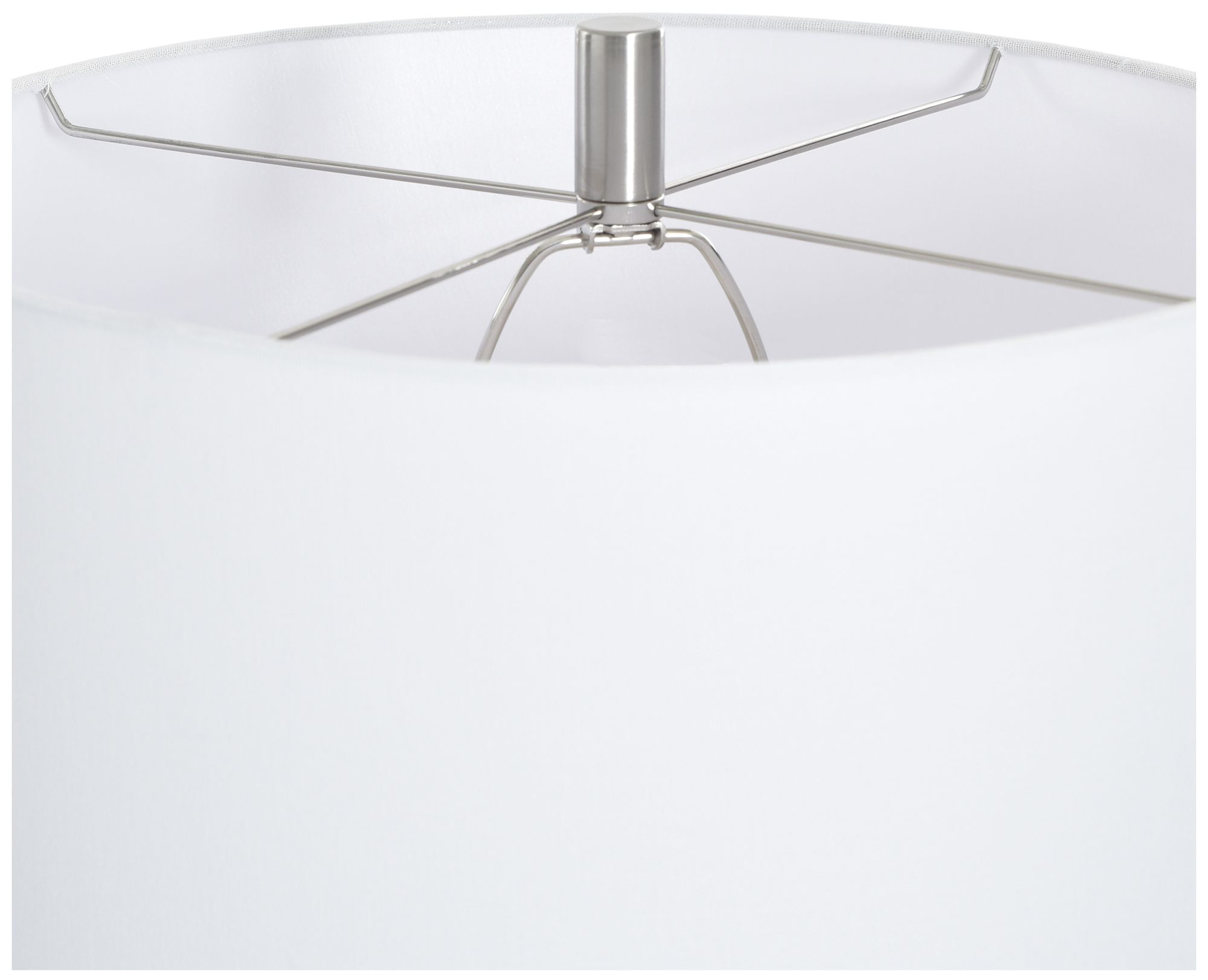 Image 6 Orion 63" High Brushed Nickel Floor Lamp with White Shade more views