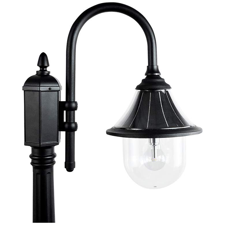 Image 1 Orion 94 3/4" High Black Dusk to Dawn Solar LED Post Light