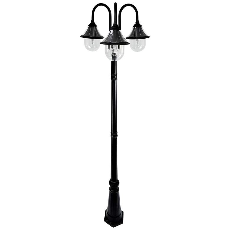Image 1 Orion 95" High Black Dusk to Dawn Solar LED Post Light